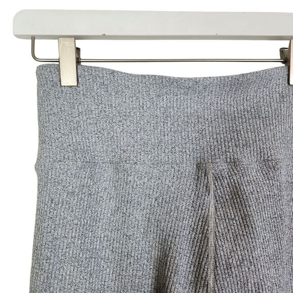 YEAR‎ OF OURS Leggings Womens Large Heather Grey Veronica Ribbed Crossover Pants - Picture 6 of 9